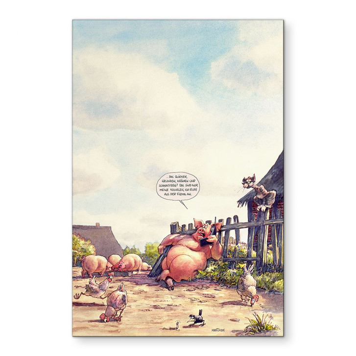 Wandbild Marunde - Unter Kollegen (1994) - Alu-Dibond - WA395340