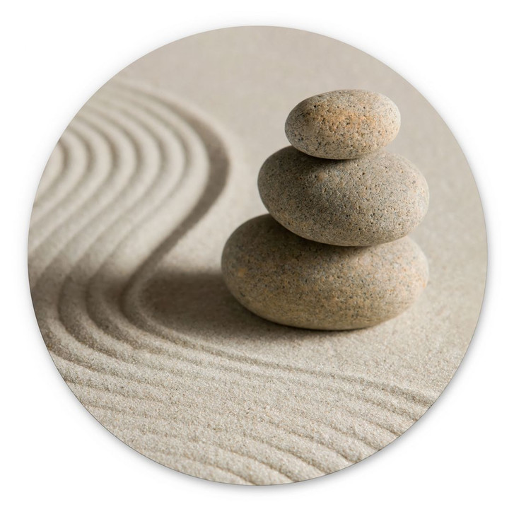 Wandbild Stone in Sand 2 - Alu-Dibond Rund - WA458670