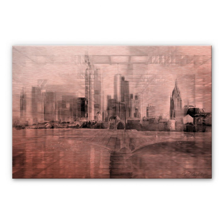 Alu-Dibond Bild mit Kupfereffekt Schüssler - Frankfurt am Main - WA252131