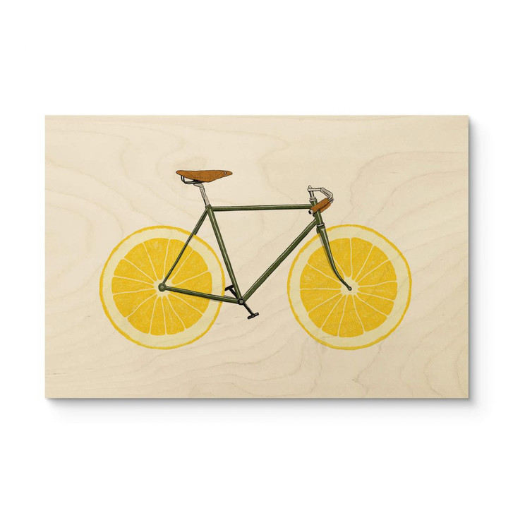 Holzbild Fahrrad mit Zitronen- Bodart - WA401392