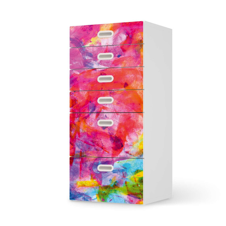 Klebefolie IKEA Stuva / Fritids Kommode - 6 Schubladen - Abstract Watercolor - CR110148