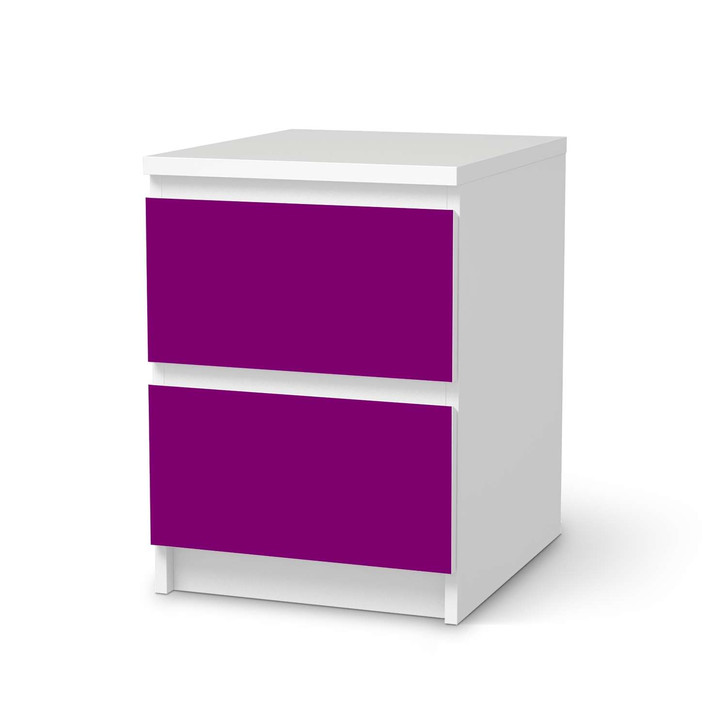 Möbelfolie IKEA Malm Kommode 2 Schubladen - Flieder Dark - CR116138