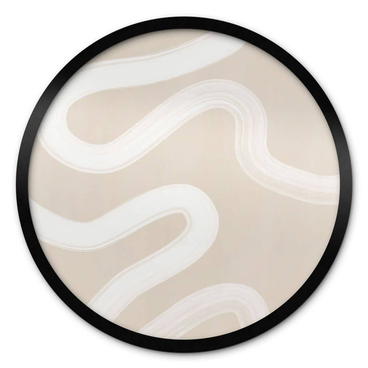 Poster One Line Art - Sanfte Strömung - Ristova - Rund - WA473317