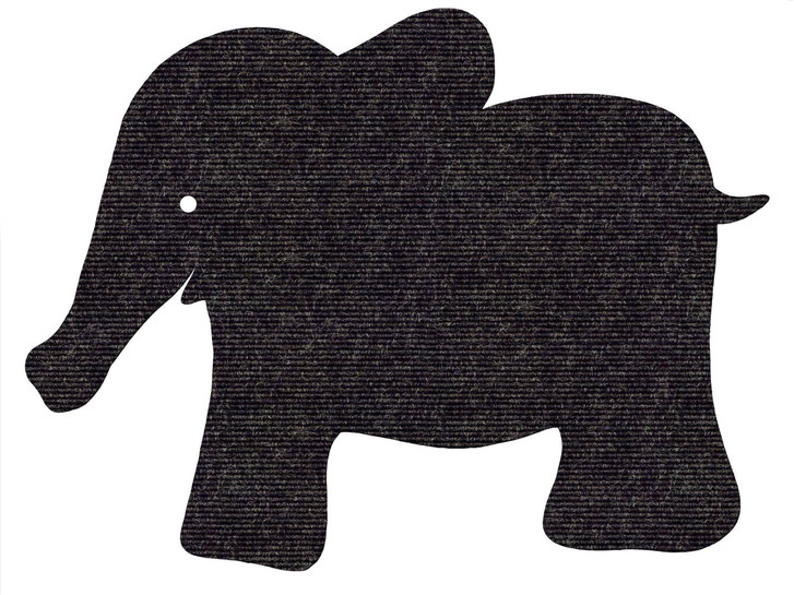 tretford Interlife Kinderteppich Elefant 97 x 75 cm in 534 anthrazit - TS426348