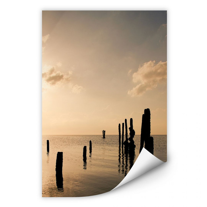 Wallprint Posts at Sunset - WA188306