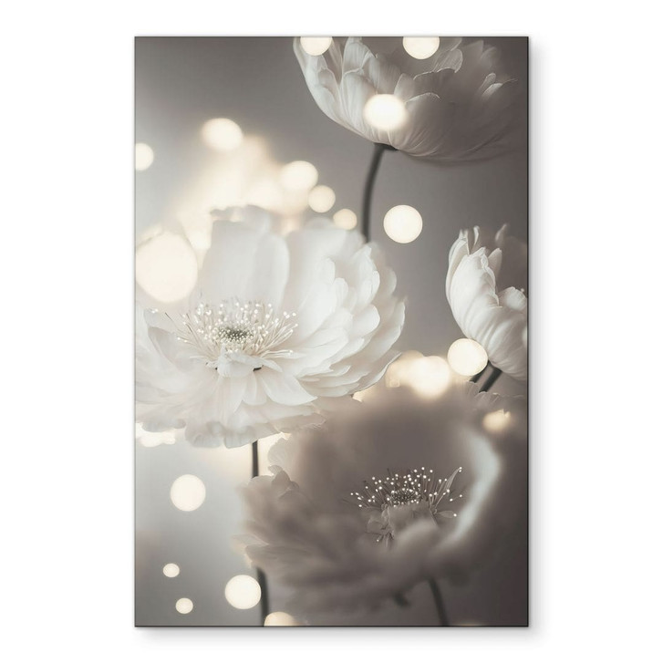 Wandbild Weisse Blüten im Lichtermeer - Treechild - Alu-Dibond - WA492203