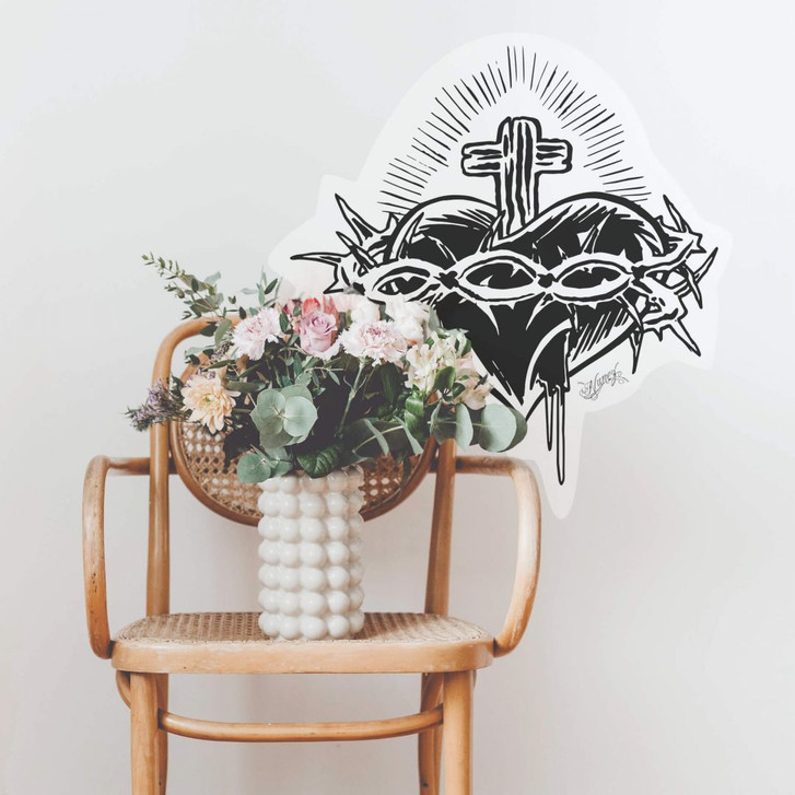 Wandsticker Miami Ink Herz mit Kreuz - WA201616