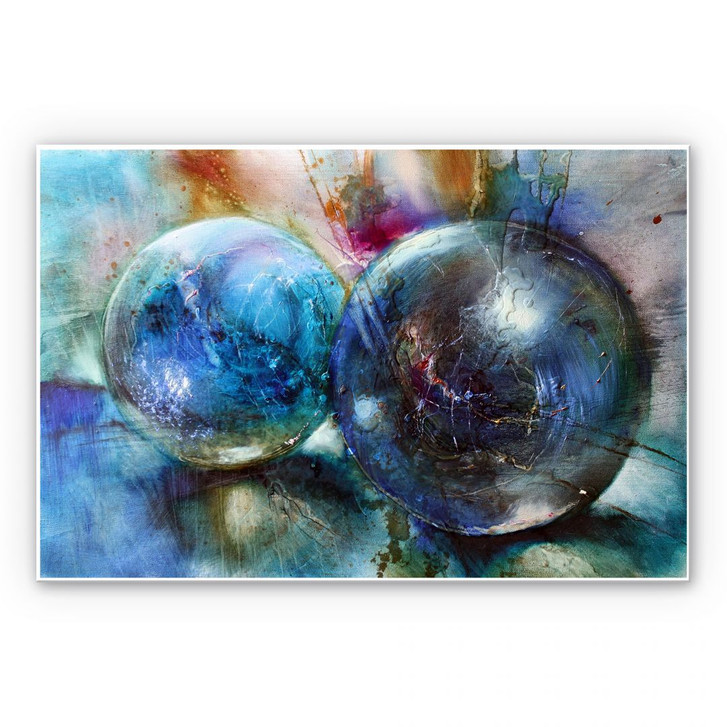 Wandbild Schmucker - Blaue Murmeln - WA195351