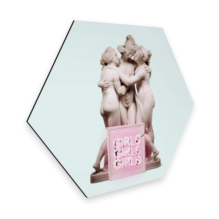 Hexagon - Alu-Dibond Loose - Girls Girls Girls - WA309408