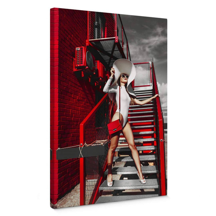 Leinwandbild Bolgov - Model Weiss Rot - WA334084