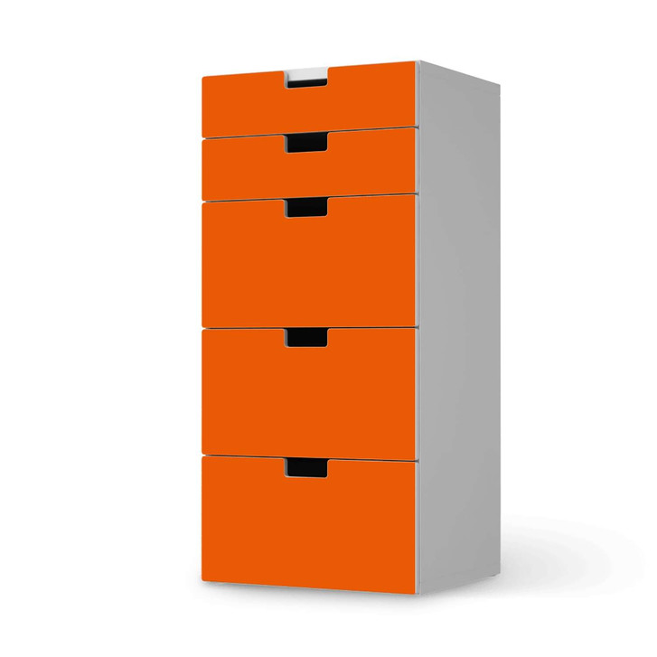 Möbel Klebefolie IKEA Stuva / Malad Kommode - 5 Schubladen - Orange Dark - CR114121