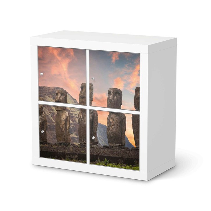 Möbelfolie IKEA Expedit Regal 4 Türen - Easter Island - CR114511