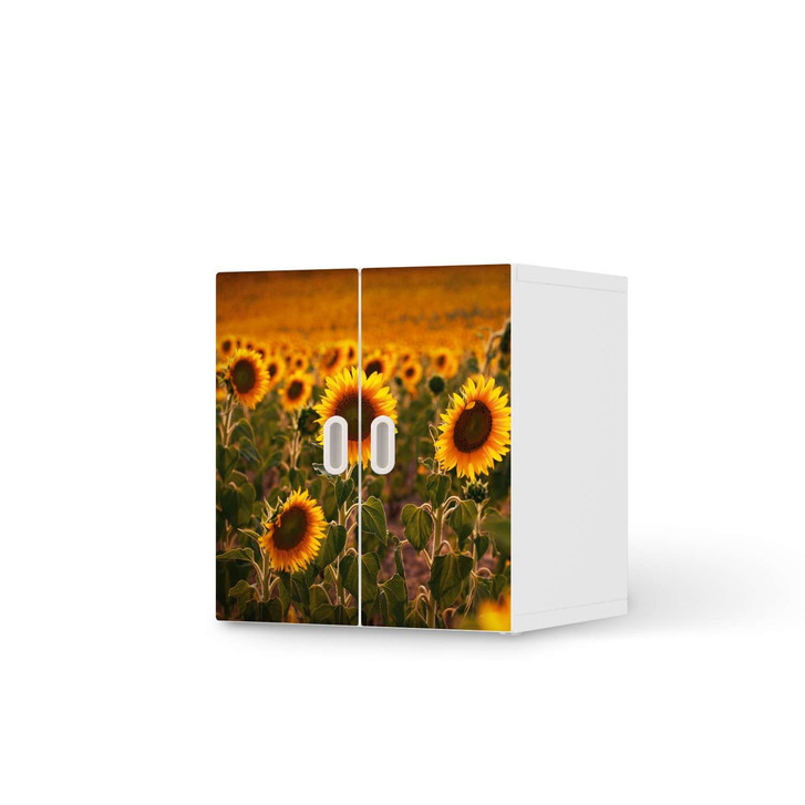 Möbelfolie IKEA Stuva / Fritids Schrank - 2 kleine Türen - Sunflowers - CR118913