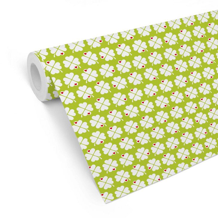 Mustertapete byGraziela - Kleeblatt grün - WA236932