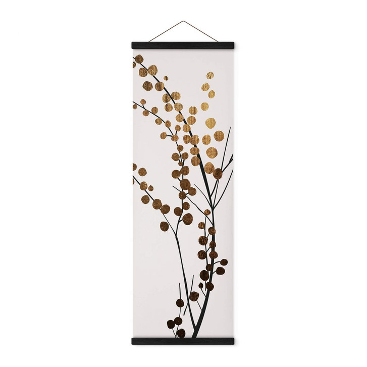 Stoffbild Kubistika - Goldener Zweig - Panorama - WA381686