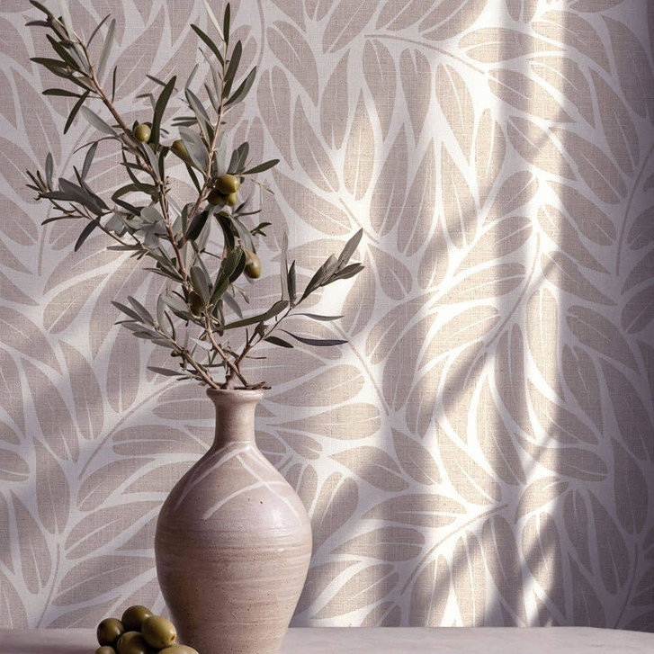 Vliestapete Blätter Floral Natur matt in Beige - WA508293