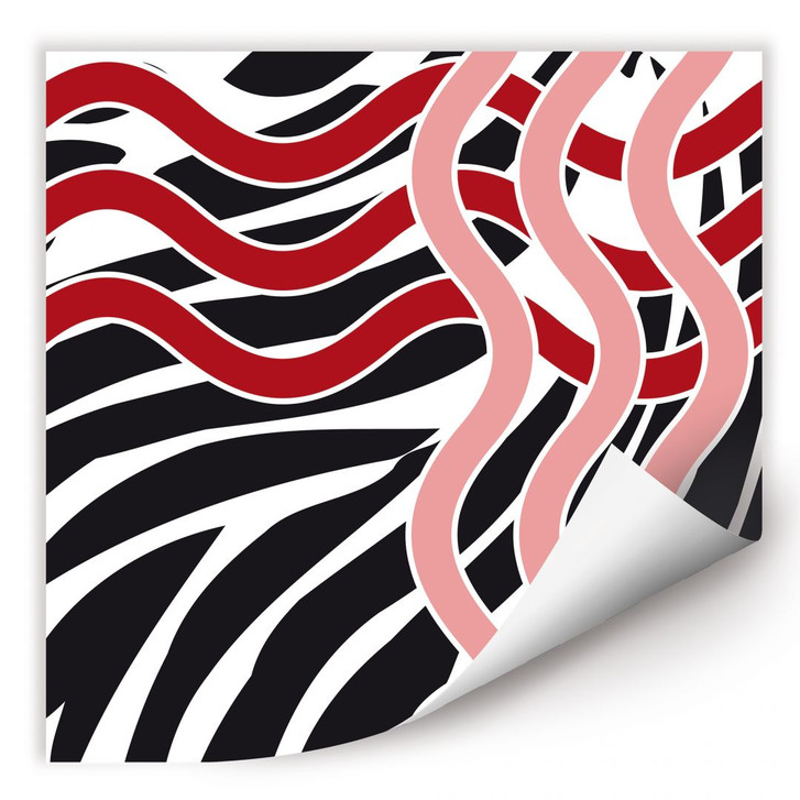 Wallprint Welle rot - WA190449