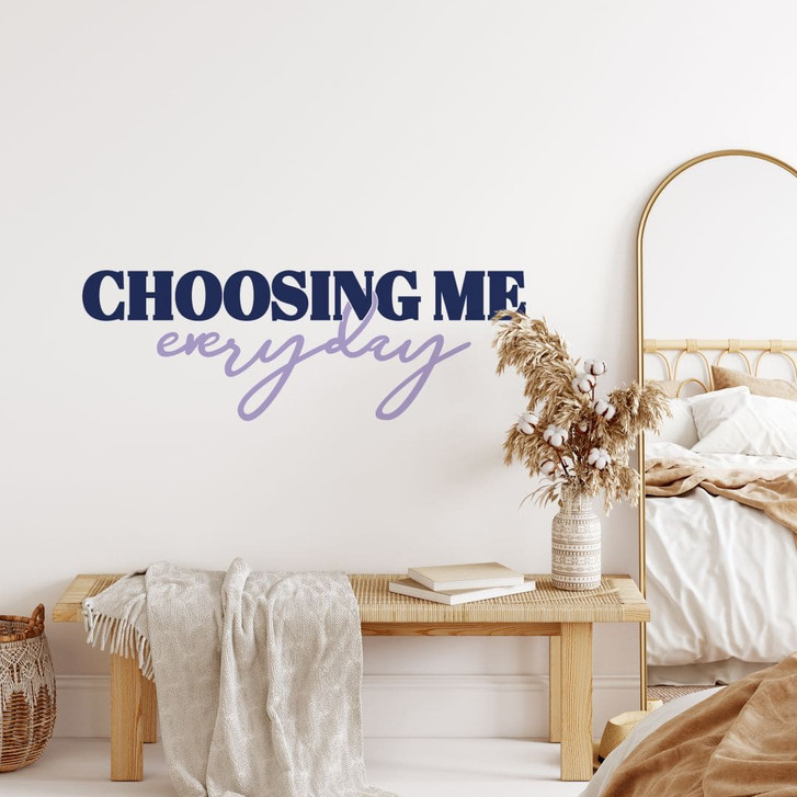 Wandtattoo Spruch - Choosing me everyday blau-flieder - WA509508