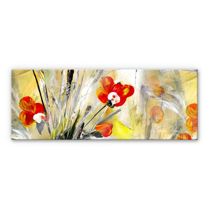 Acrylglasbild Niksic - Kleiner Mohn - Panorama - WA484635