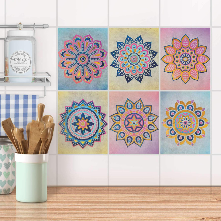 Fliesenaufkleber Set rechteckig - Indian Tiles - CR103128