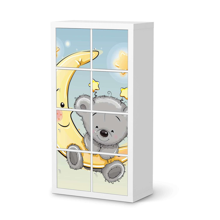 Folie IKEA Kallax Regal 8 Türen - Teddy und Mond - CR105522