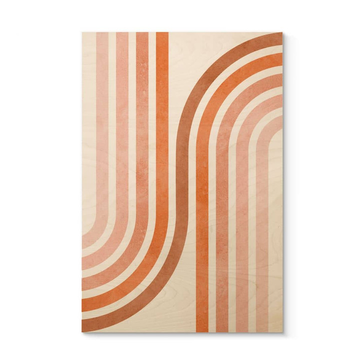 Holzbild Fliessende Geometrie im Retro-Look - Costa - WA472084