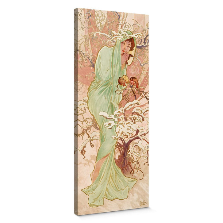 Leinwandbild Mucha - Jahreszeiten Winter - WA370773