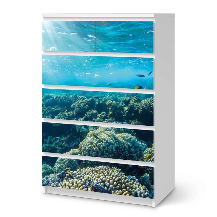 Möbel Klebefolie IKEA Malm Kommode 6 Schubladen (hoch) - Underwater World - CR113811