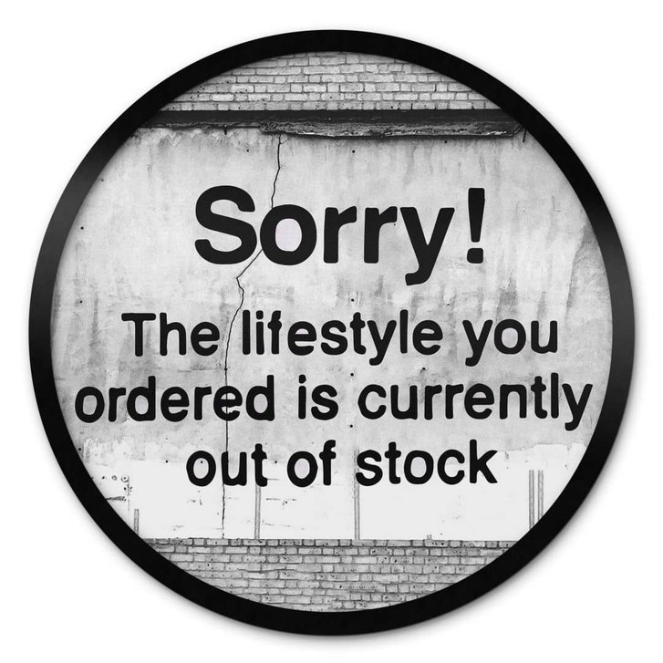 Poster Banksy - Out of Stock - Rund - WA336860
