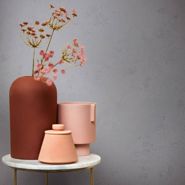 Vliestapete in moderner Putzoptik grau Struktur - WA446679