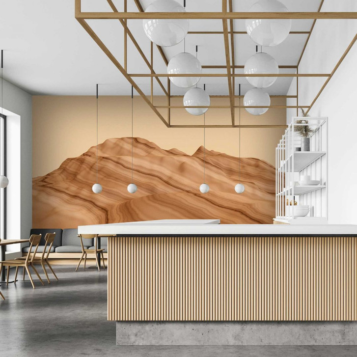 Wüstenlandschaft-Fototapete in Erdtönen - Vliestapete - WA386073