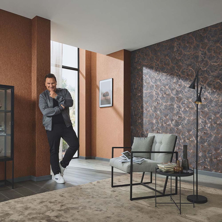 Blättertapete, Mustertapete Fashion for Walls 4 von Guido Maria Kretschmer grau - WA397646