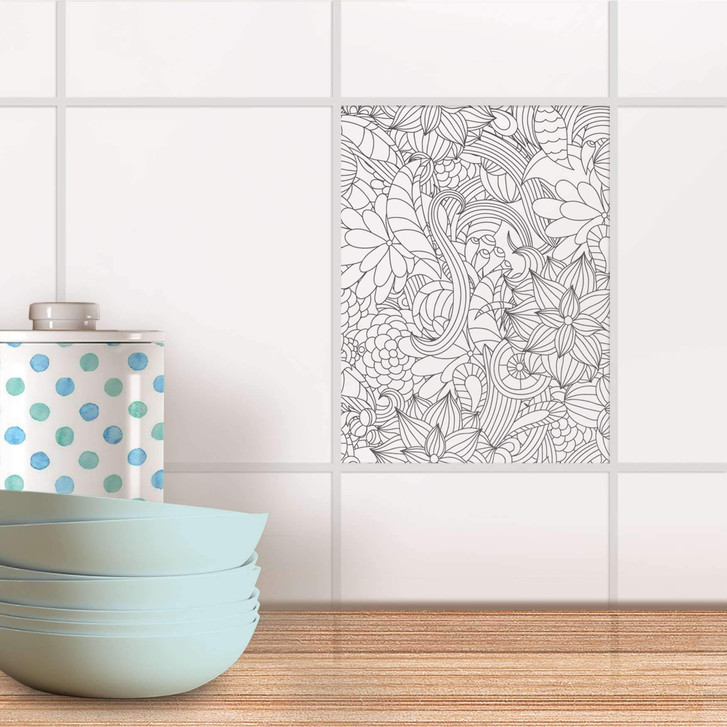 Fliesensticker - Flower Lines 2 - CR104882