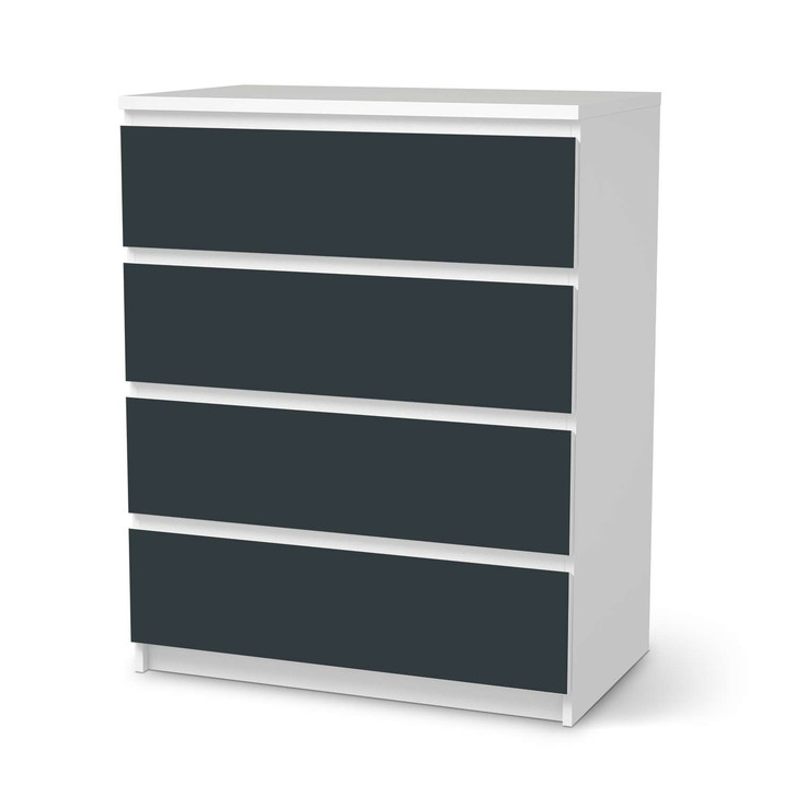 Folie IKEA Malm Kommode 4 Schubladen - Blaugrau Dark - CR105559