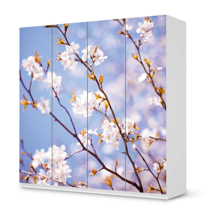 Klebefolie IKEA Pax Schrank 201cm Höhe - 4 Türen - Apple Blossoms - CR110903