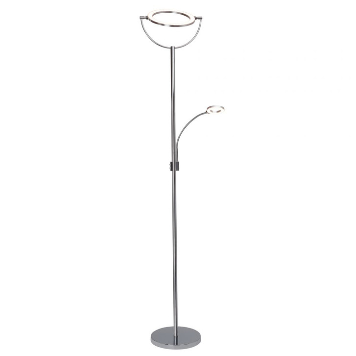 LED-Stehleuchte Fabian mit Leselicht, 191 x 61 cm, Metall Stehlampe, dimmbar - WA438625