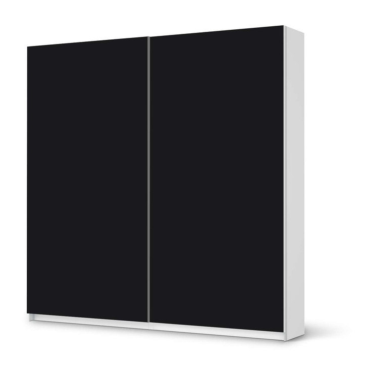 Möbel Klebefolie IKEA Pax Schrank 201cm Höhe - Schiebetür - Schwarz - CR113904