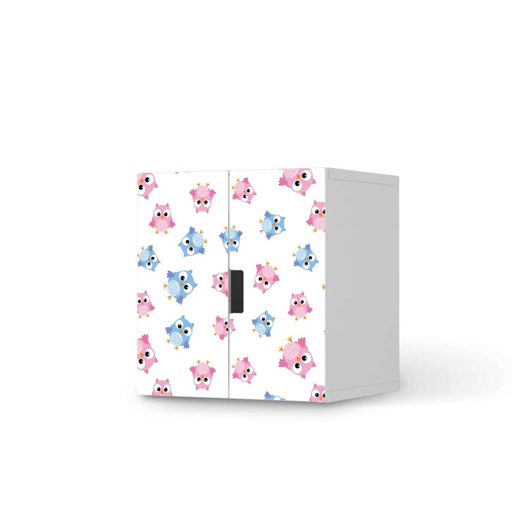 Möbelfolie IKEA Stuva / Malad Schrank - 2 kleine Türen - Eulenparty - CR118972