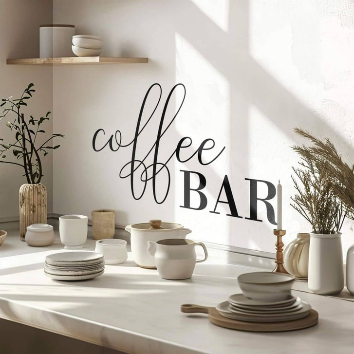 Wandtattoo Coffee Bar - moderner Schriftmix für die Küche - WA392137