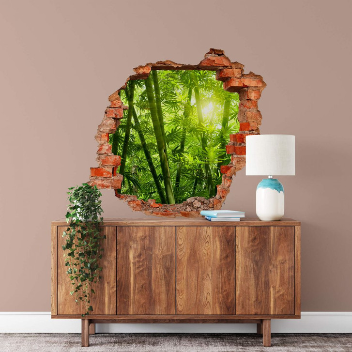 3D Wandtattoo Sonnenschein im Bambuswald - WA100487