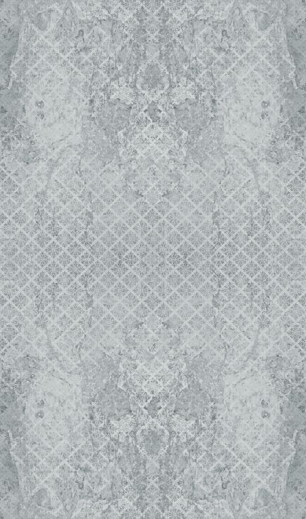 Fototapete mit grafischer Betonoptik Grau Ornamental 2.70 x 1.59m - WA448678
