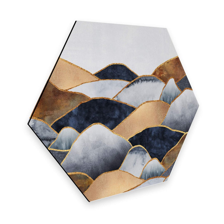 Hexagon - Alu-Dibond Fredriksson - Goldene Hügel - WA295321