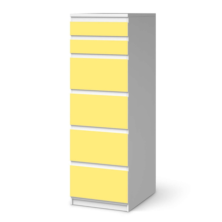 Klebefolie IKEA Malm Kommode 6 Schubladen (schmal) - Gelb Light - CR111639