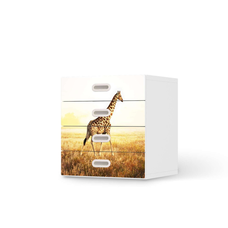 Klebefolie IKEA Stuva / Fritids Kommode - 4 Schubladen - Savanna Giraffe - CR112043