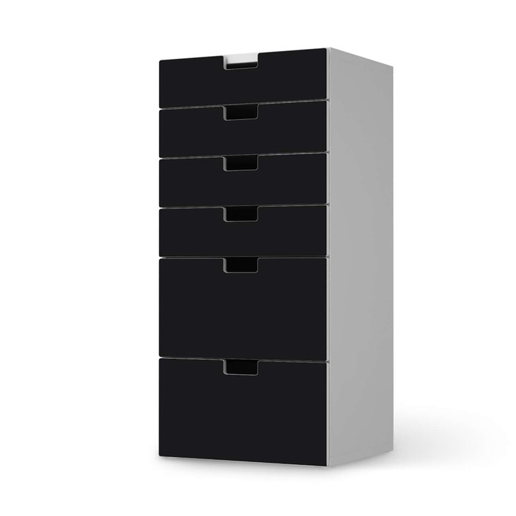 Klebefolie IKEA Stuva / Malad Kommode - 6 Schubladen - Schwarz - CR110494