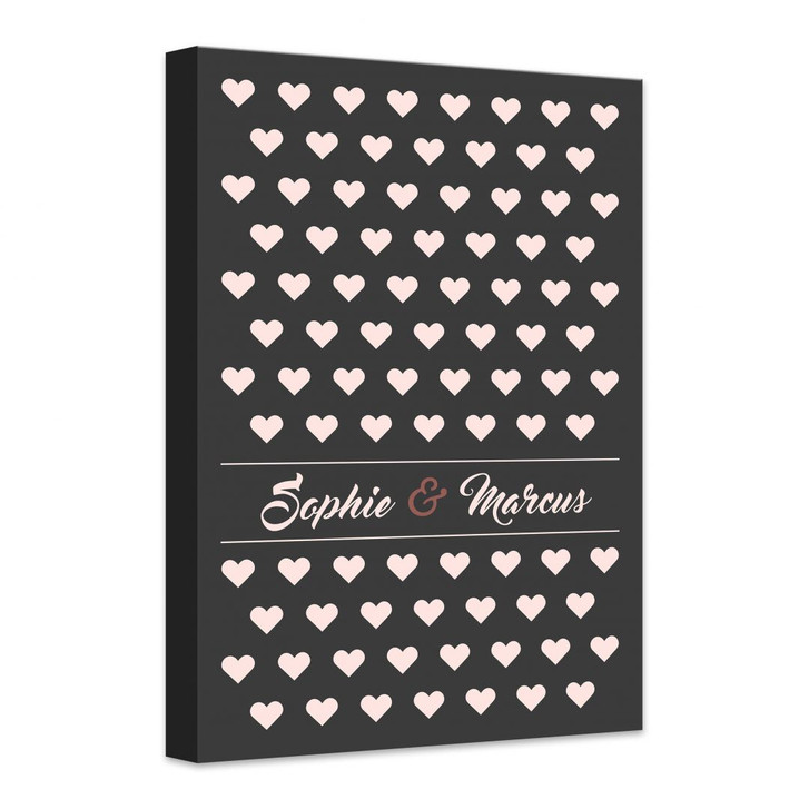 Leinwandbild & Wunschtext - Herzen - WA245501