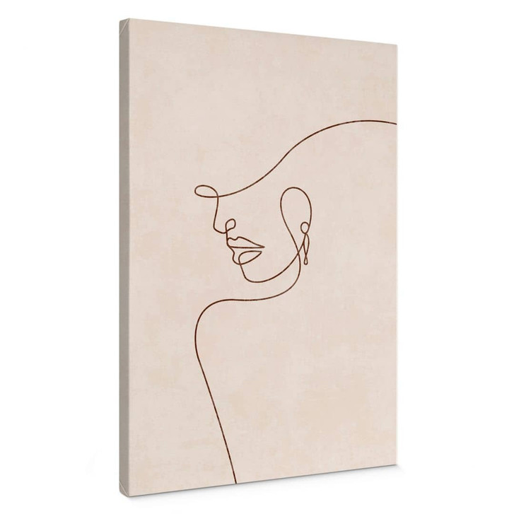 Leinwandbild Zarte Konturen einer Frau - Line Art - Tunaboylu - WA472429