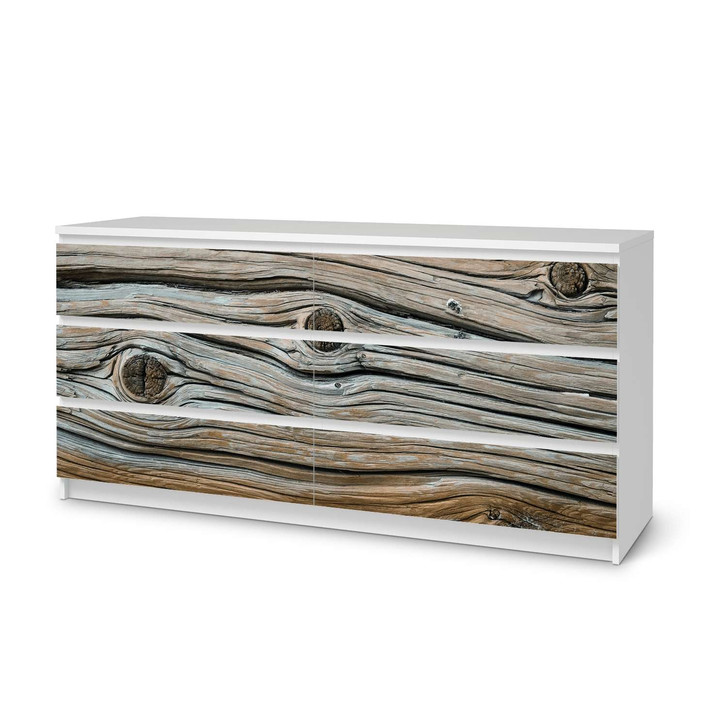 Möbelfolie IKEA Malm Kommode 6 Schubladen (breit) - Hochbejahrt - CR116584