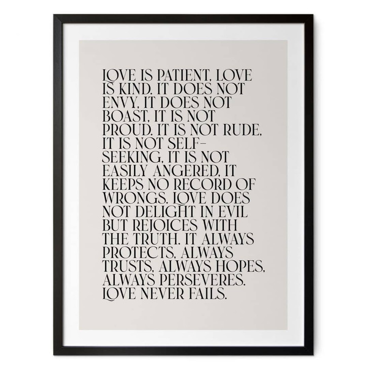 Poster mit Spruch | Love is - Liebe ist geduldig - KsanaKalpa - WA497898