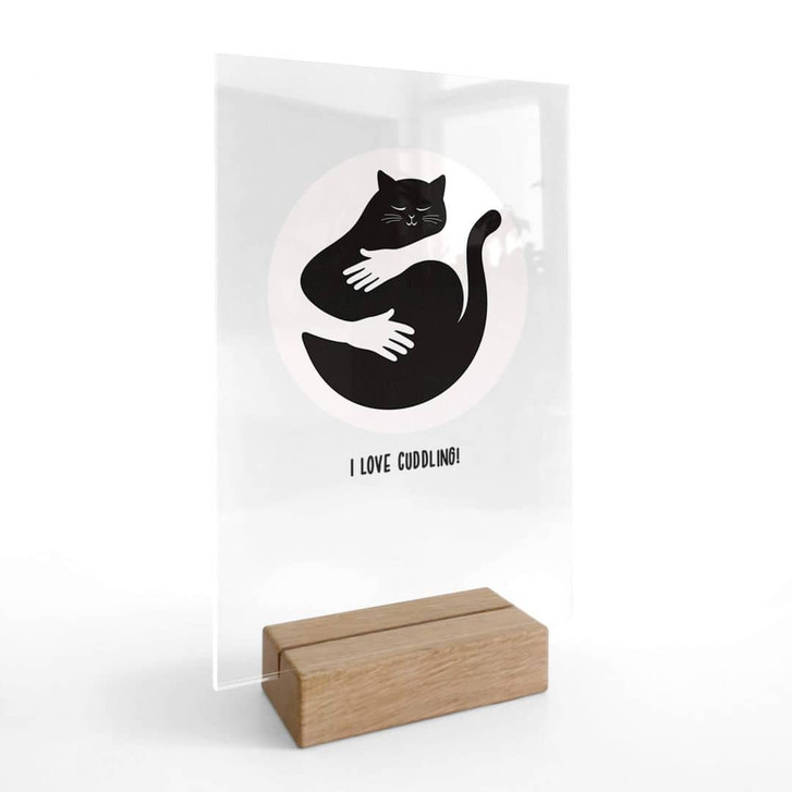 Tischaufsteller I Love cuddling cat  - WA324049